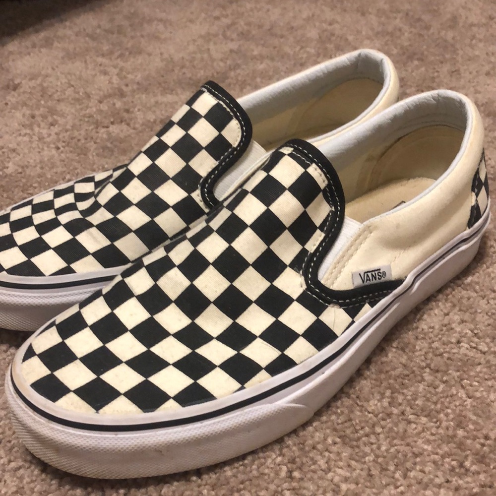 Checkered Slip On Vans